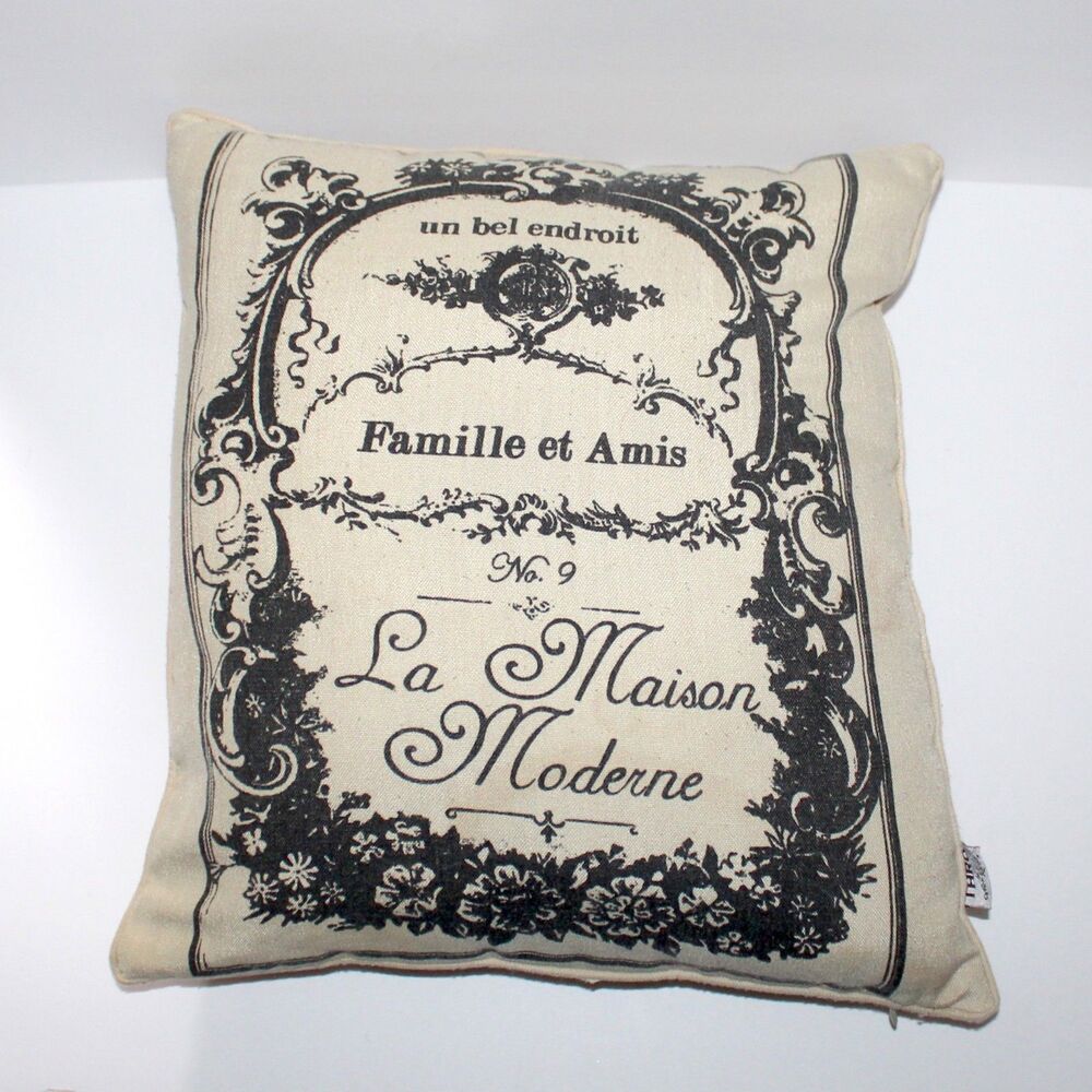 Thro by Marlo Lorenz Decorative Pillow La Maison Moderne French black white